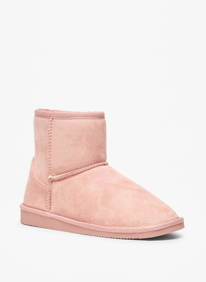 Girl's Solid High Cut Slip-On Boots