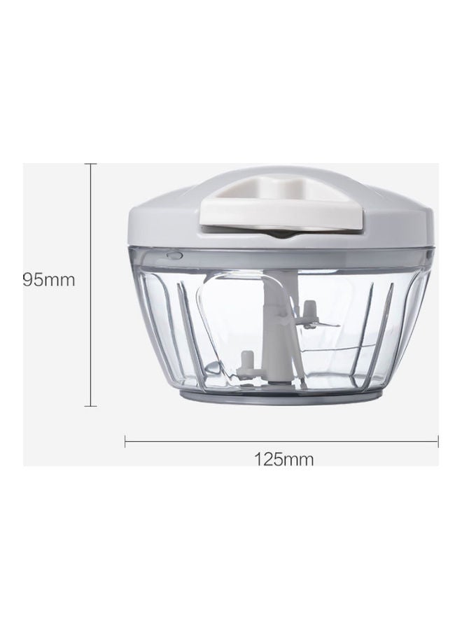 Manual Food Chopper Grey/Clear