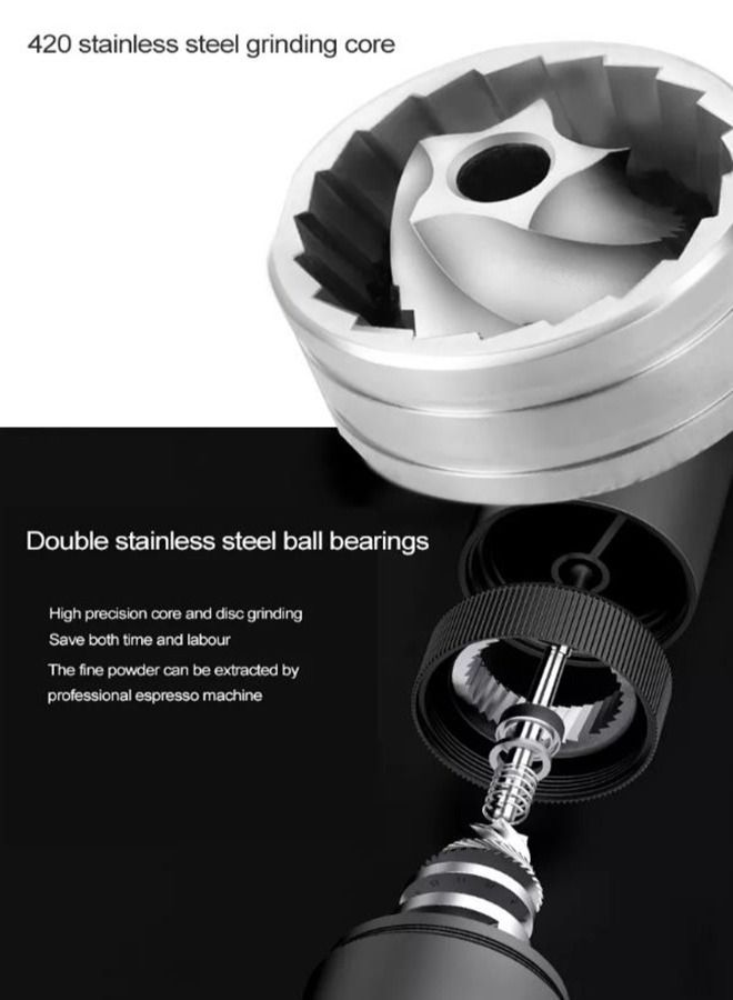 Pour Over Coffee Maker Set,Coffee Kettle,Bean Grinder,Filter Cup,Filter Paper,Cup,Thermometers all in 1 Gift Box