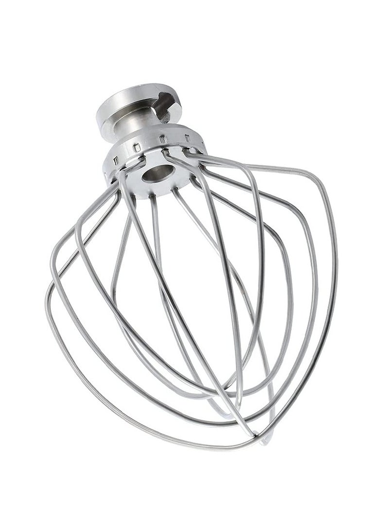 Stainless steel Wire Whip Attachment for KitchenAid Tilt-Head Stand Mixer Accessory K45WW Replacement, Egg Cream Stirrer, Cakes Mayonnaise Whisk, Whipping Egg White, Dishwasher Safe