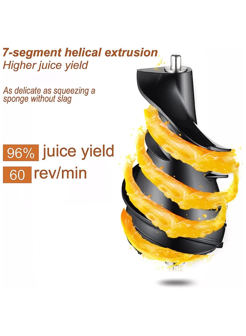 Slow Juicer Machine,Full-Automatic Large-Diameter Juice Separation Juicer, Cold Press Juicer For Whole Fruit With Reverse Function-Perfect For Home Kitchen,Red