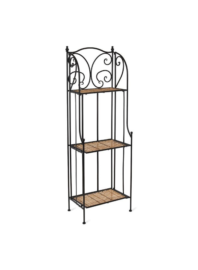 Gamma Metal Shelf Black - 38X122Cm