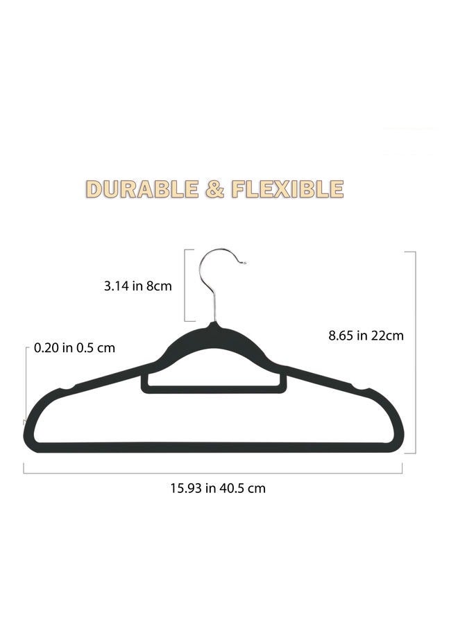 50-Piece Non-Slip Velvet Cloth Hanger Set