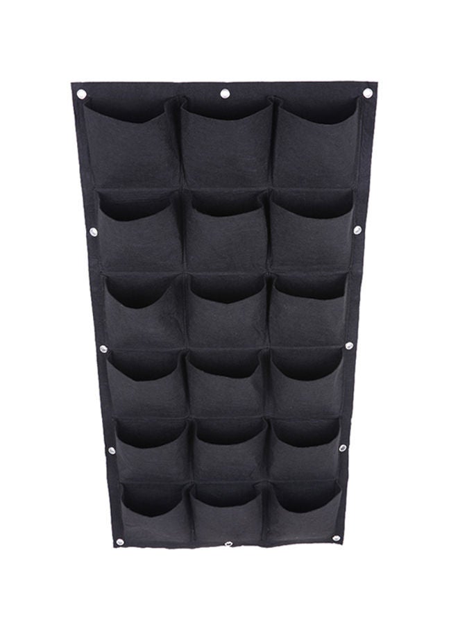 18-Pockets Planting Bag Vertical Wall Planter Black 32.0 x 25.0centimeter