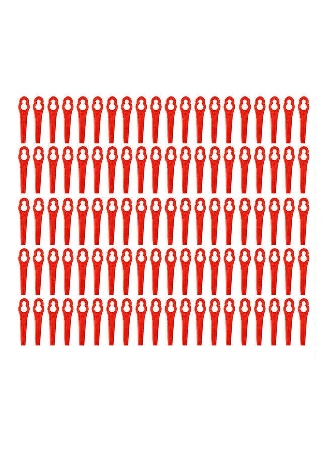 100-Piece Gardening Plastic Cutting Blade Red