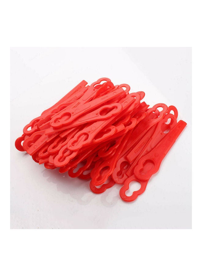 100-Piece Gardening Plastic Cutting Blade Red