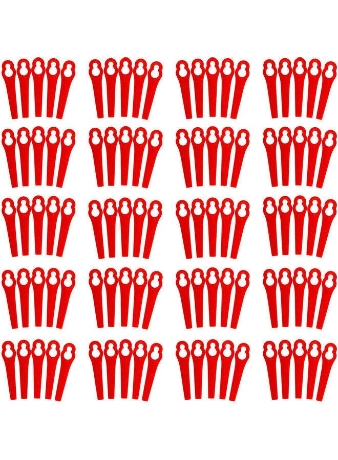 100-Piece Gardening Plastic Cutting Blade Red