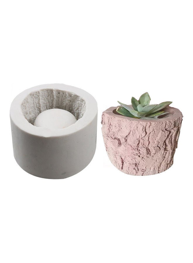 2-Piece Bonsai Flower Pot White/Pink