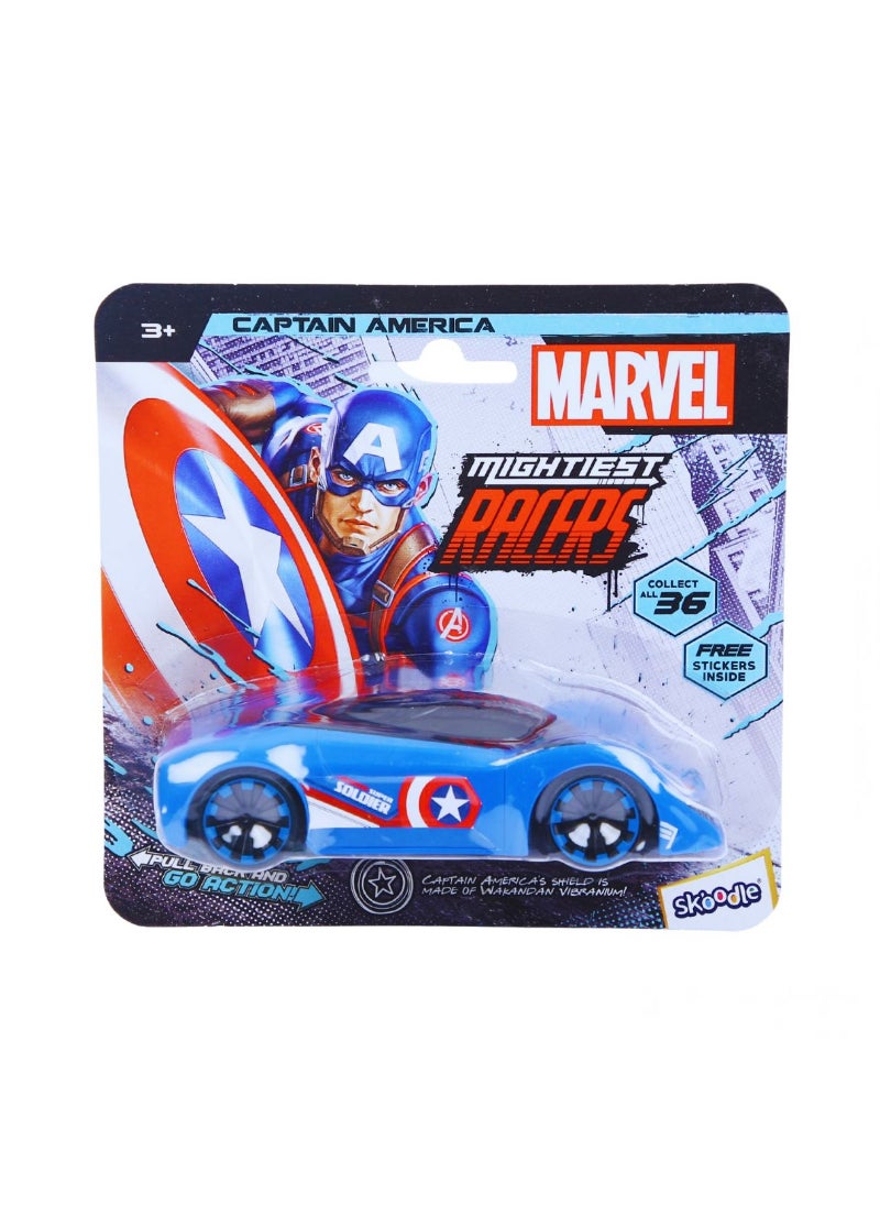 Marvel Pullback Mightiest Racer Car Captain America