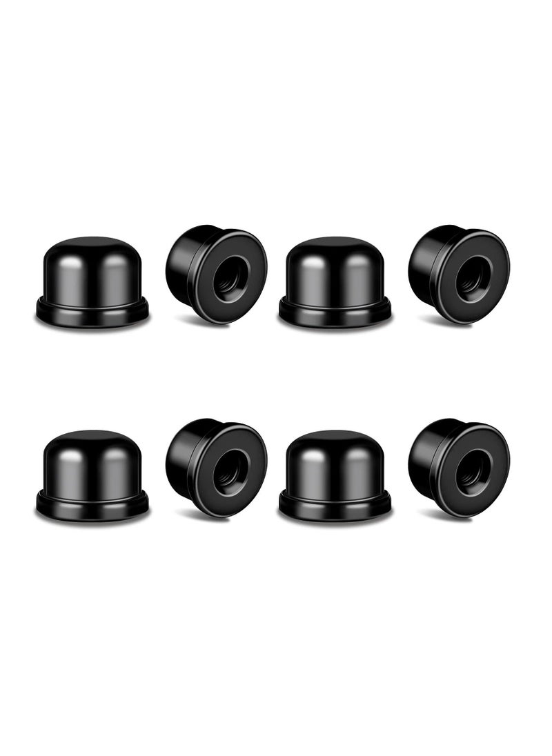 Lamp Finial Knob, Lamp Accessories1/2 Inch Tall Lamp Finials Plated Steel Finials Tapped 1/4-27 for Lamp Harp Tops (8 Pieces, Black)