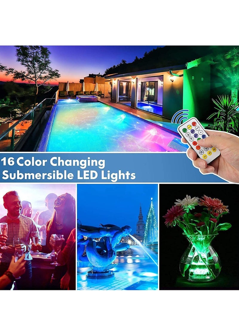 Pool Lights Underwater for Above Ground Pools Floating Waterproof Magnetic Submersible LED Pool Lights with Remote Swimming Pool Lighting Inground at Night Color Changing Pond Light for Tub