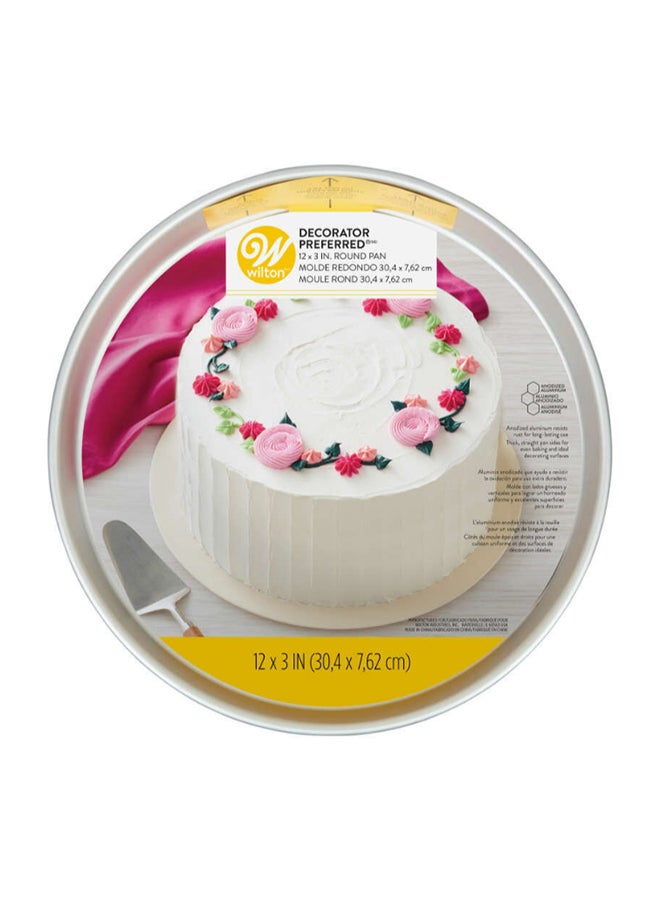 Decorator Preferred Round Pan Silver 12x3inch