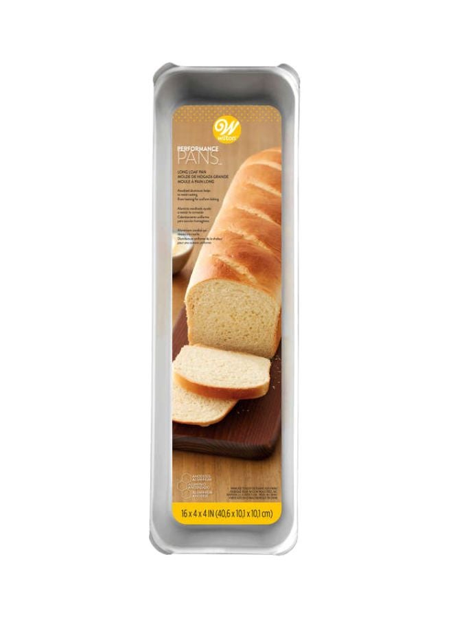 Long Loaf Pan Silver 16x4x4inch