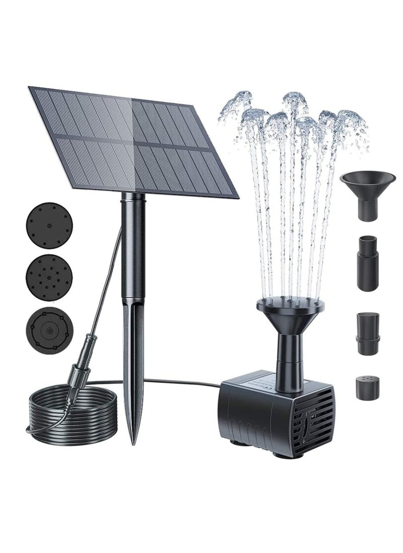 Solar Water Fountain Pump Outdoor, Upgraded Solar Fountain Pond Pump Kit With Stake, Solar Powered Fountain Water Pump For Bird Bath, Garden, Backyard, Pool, Fish Tank, 2.5W Solar Powered Water Pump