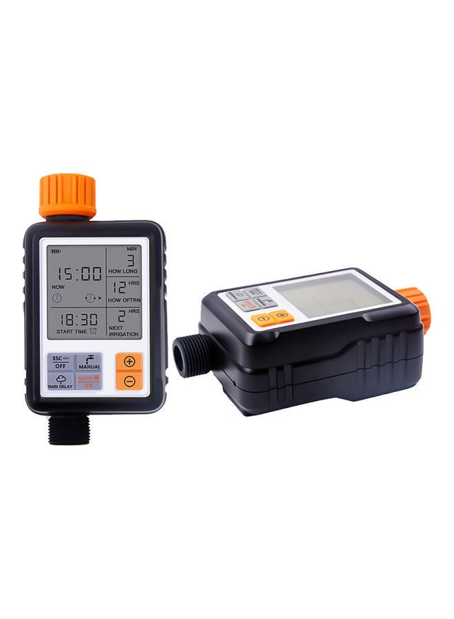 Large Screen Automatic Watering Timer Black/Orange