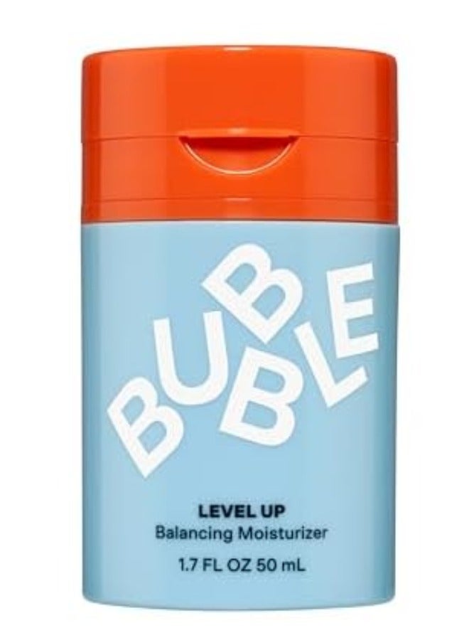 Bubble Skincare Level Up Balancing Face Moisturizer - Hydrating Gel Moisturizer Formulated with Zinc PCA + Niacinamide for Improved Texture & Radiance - Skin Care for Oily or Combination Skin (50ml)