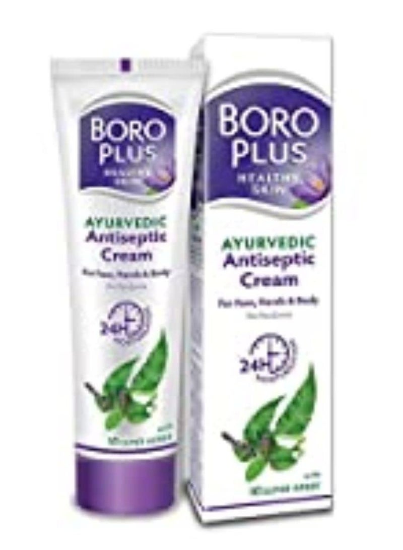 Boroplus Antiseptic Cream Provides 24Hrs Moisturisation Ayurvedic Cream For All Aeasons Hand Cream, Body Cream & Face Cream, Moisturises Dry Skin With Goodness Of Neem, Tulsi And Aloe Vera, 120Ml