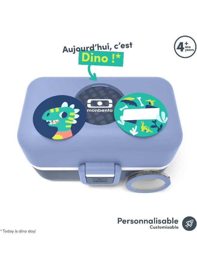monbento - Kids Lunch Box MB Tresor Infinity - Bento Box with 3 Compartments - Ideal for Lunches or Snacks at School/Park - BPA Free - Food Grade Safe - Blue