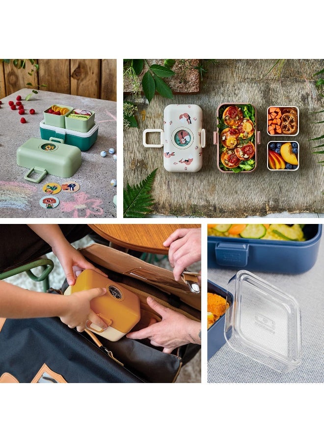 monbento - Kids Lunch Box MB Tresor Infinity - Bento Box with 3 Compartments - Ideal for Lunches or Snacks at School/Park - BPA Free - Food Grade Safe - Blue