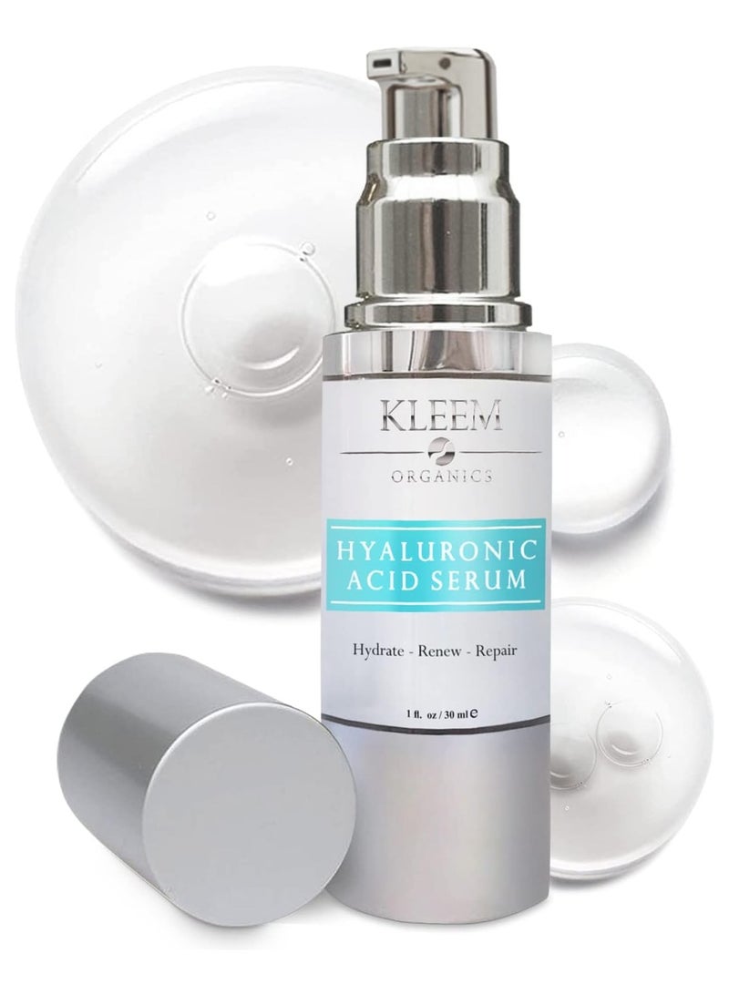 Hyaluronic Acid Face Serum 2.5% Pure Hyaluronic Serum Anti Wrinkle Anti Aging Hyaluronic Acid Serum for Face with Vitamin C and E Aloe Antiaging Hydrating Serums Skincare