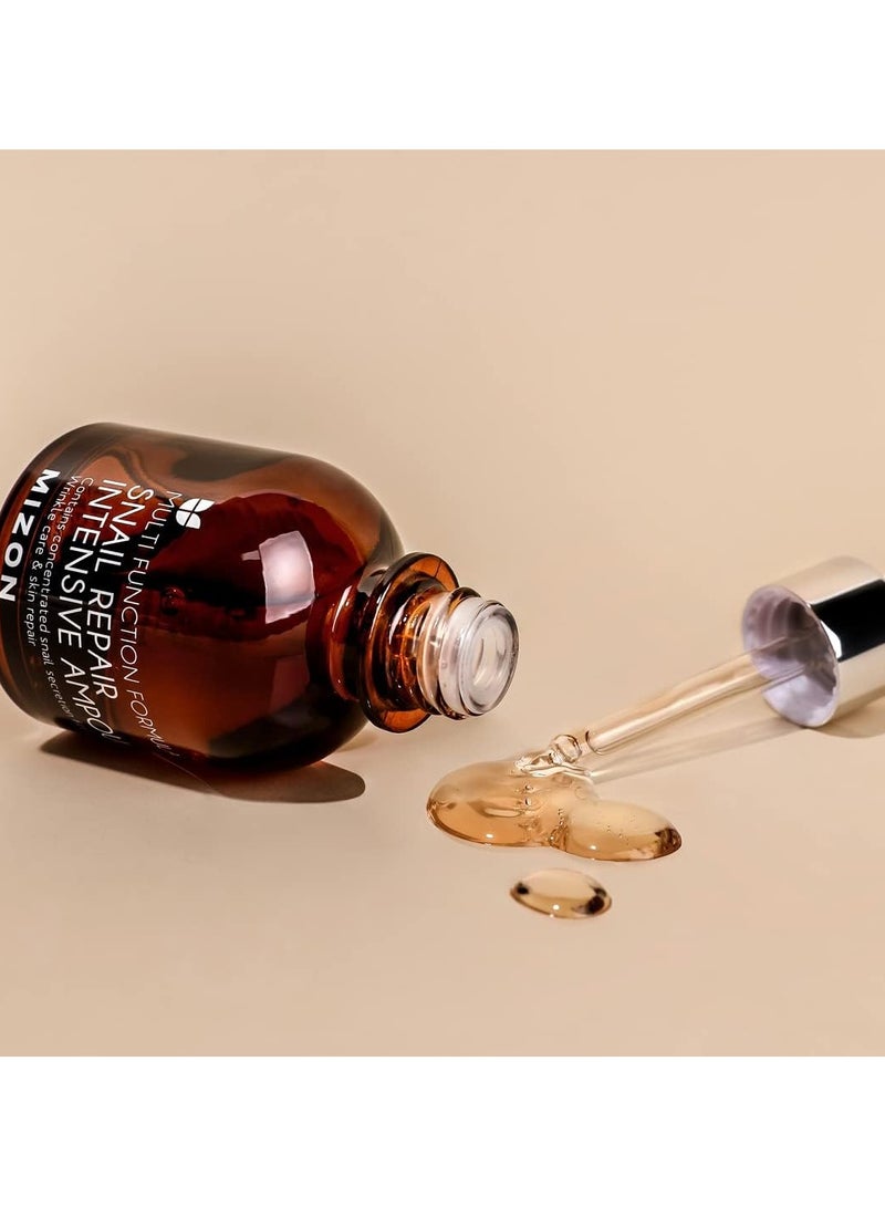 SNAIL REPAIR INTENSIVE AMPOULE 30ml Korean Skincare Repair serum with 80 percent snail mucin extract Intensive anti aging treatment Hydration Radiance and Rejuvenation