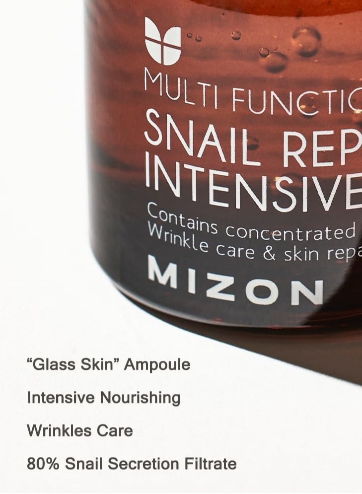 SNAIL REPAIR INTENSIVE AMPOULE 30ml Korean Skincare Repair serum with 80 percent snail mucin extract Intensive anti aging treatment Hydration Radiance and Rejuvenation
