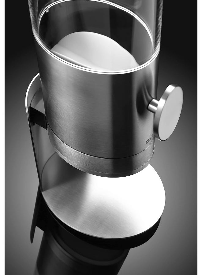 AdHoc CS11 DEPOSITO Cereal Dispenser, Cereal Storage/Container, Stainless Steel/Acrylic, Removable Stand, (H)425mm x (D)150mm | Clear/Silver