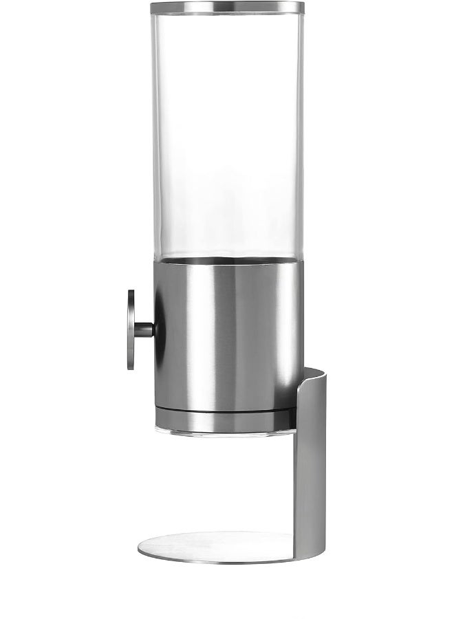 AdHoc CS11 DEPOSITO Cereal Dispenser, Cereal Storage/Container, Stainless Steel/Acrylic, Removable Stand, (H)425mm x (D)150mm | Clear/Silver