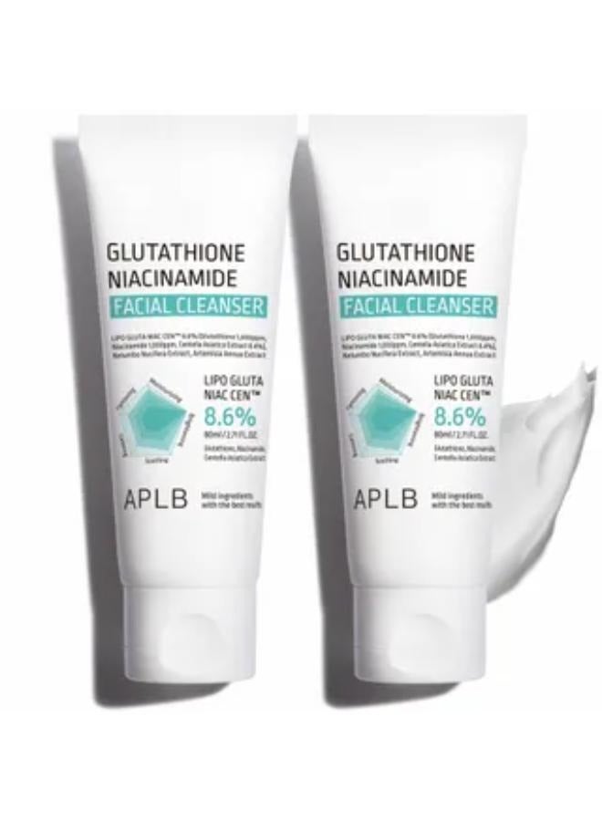 Glutathione Niacinamide Facial Cleanser Set 2 pcs