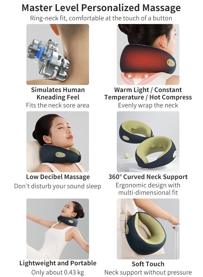 Neck Massager Cervical Massager Full Body Masseur Ring-Neck U-shaped Pillow