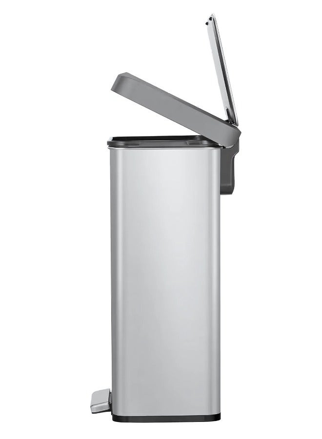 COZY SERIES | 45L Step Trash Bin | Brushed Stainless Steel Finish | Soft-Closing Lid | Fingerprint-Resistant | Versatile Waste Solution for Homes, Offices & Communal Areas | Durable, Elegant Design for Easy Waste Disposal