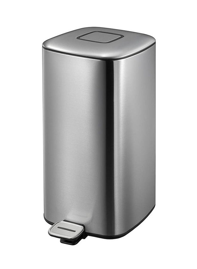 REGENT SERIES | 32L Metallic Grey Pedal Trash Bin | Brushed Stainless Steel, Soft-Closing, Fingerprint-Resistant Design | Modern Waste Solution for Home, Office, and Commercial Spaces