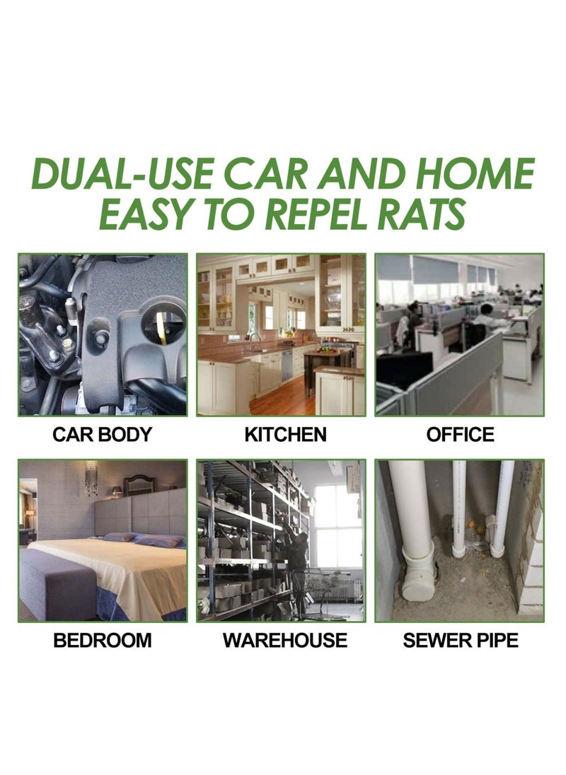 Mouse Repellent for Car, 8 Pcs Natural Mouse Repellent Peppermint Oil, for Repel Mice and Rats, Rodent Squrrels Repellent, Effective Repellent for Home, Car, Underhood, Garage, Indoor and Outdoor