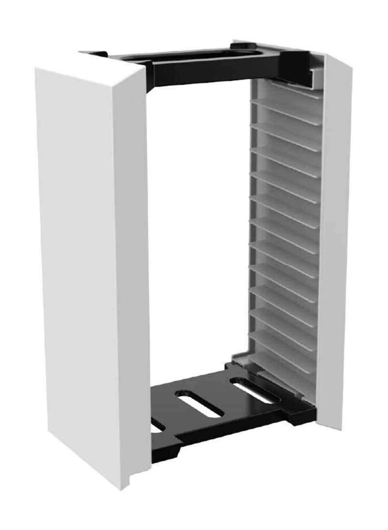 Game Storage Tower for PS5, Game Disc Box Storage Rack 12 Games Disc Holder Storage Shelf for PS5 Game Discs