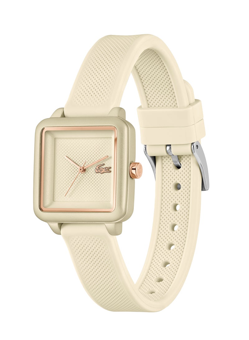 LACOSTE SQUARE ANALOG WOMEN'S LIGHT GOLD CASE WATCH - 2001385