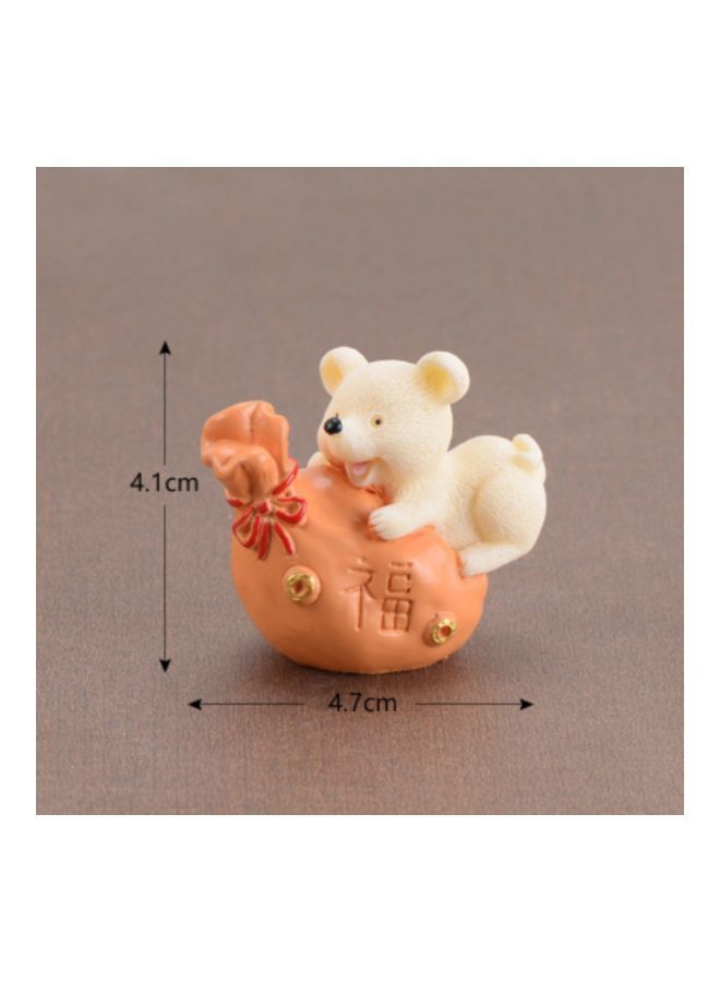 3-Piece Zodiac Little Mouse Cake Topper Set 4x3.5centimeter