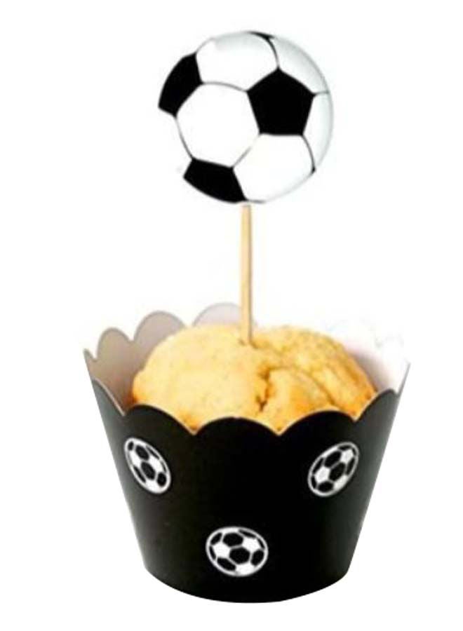 24-Piece Russia Football World Cup Theme Cupcake Toppers And Wrappers Set