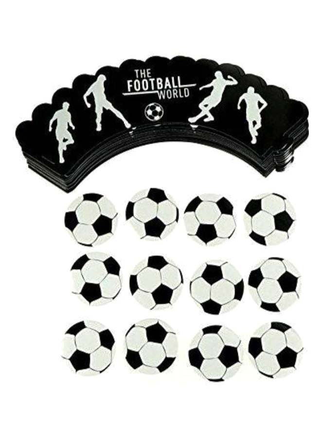 24-Piece Russia Football World Cup Theme Cupcake Toppers And Wrappers Set