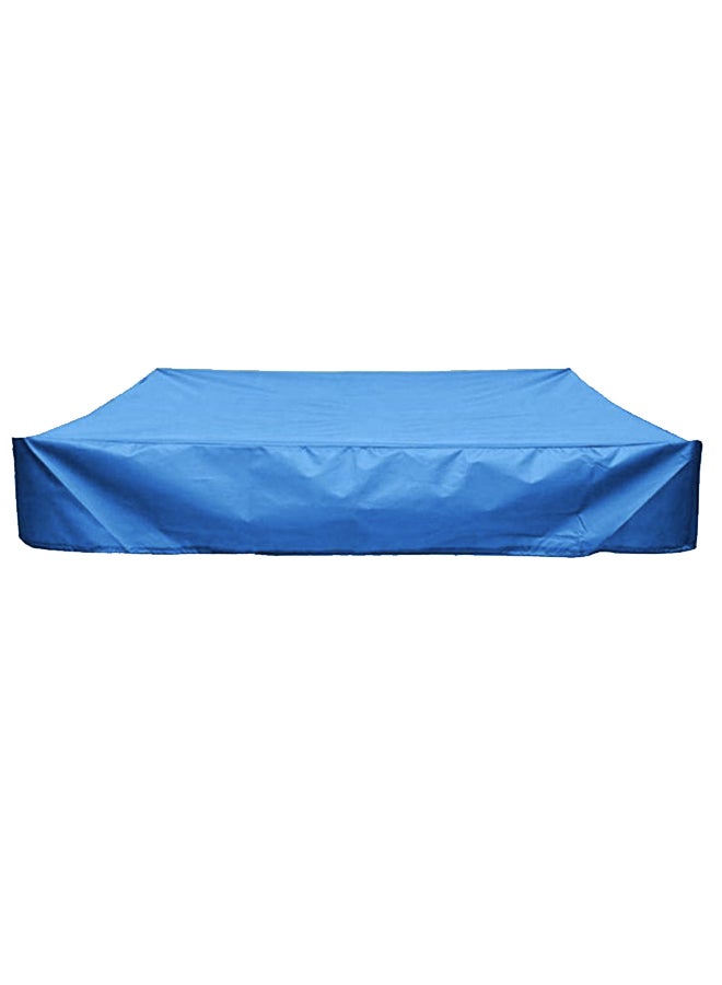 Sandbox Cover, Square Protective Cover for Sand and Toys Away from Dust and Rain, Sandbox Canopy with Drawstring, Sandpit Pool Cover 120/150/180/200CM Blue