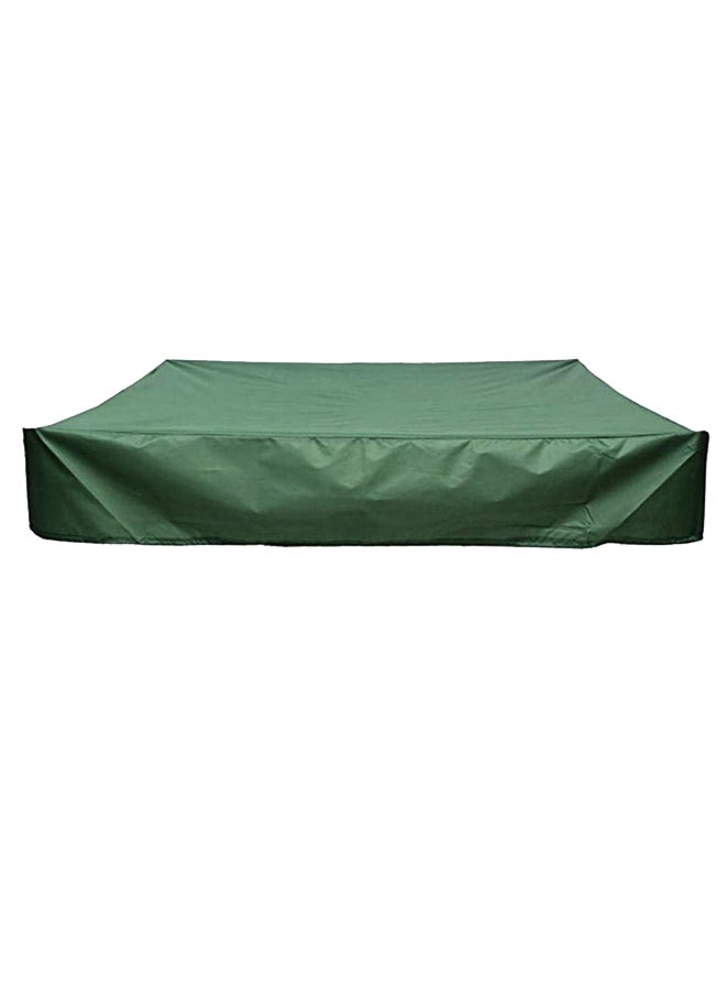 Sandbox Cover, Square Protective Cover for Sand and Toys Away from Dust and Rain, Sandbox Canopy with Drawstring, Sandpit Pool Cover 120/150/180/200CM Green