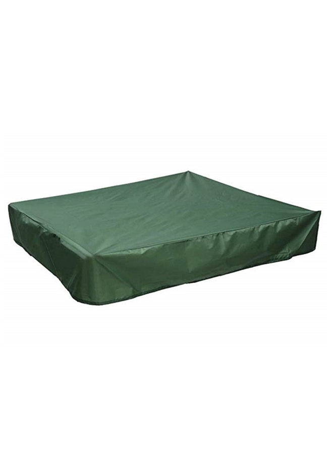 Sandbox Cover, Square Protective Cover for Sand and Toys Away from Dust and Rain, Sandbox Canopy with Drawstring, Sandpit Pool Cover 120/150/180/200CM Green