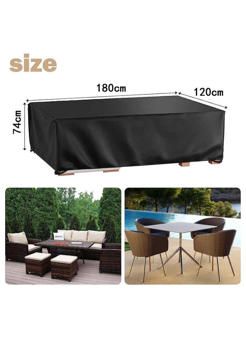 Patio Furniture Cover Outdoor Furniture Cover Waterproof Sectional Sofa Set Covers Outdoor Table and Chair Set Covers Water Resistant Large 180 * 120 * 74CM