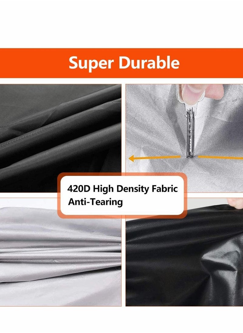 Fire Pit Cover Round for 56-86 cm, 420D Heavy Duty Outdoor Full Coverage Patio Fireplace Cover, Waterproof, Dustproof and Anti UV, Fit All Seasons(80 x 40cm, Black)