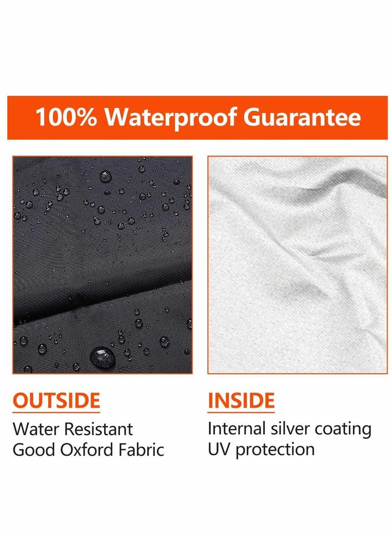 Fire Pit Cover Round for 56-86 cm, 420D Heavy Duty Outdoor Full Coverage Patio Fireplace Cover, Waterproof, Dustproof and Anti UV, Fit All Seasons(80 x 40cm, Black)