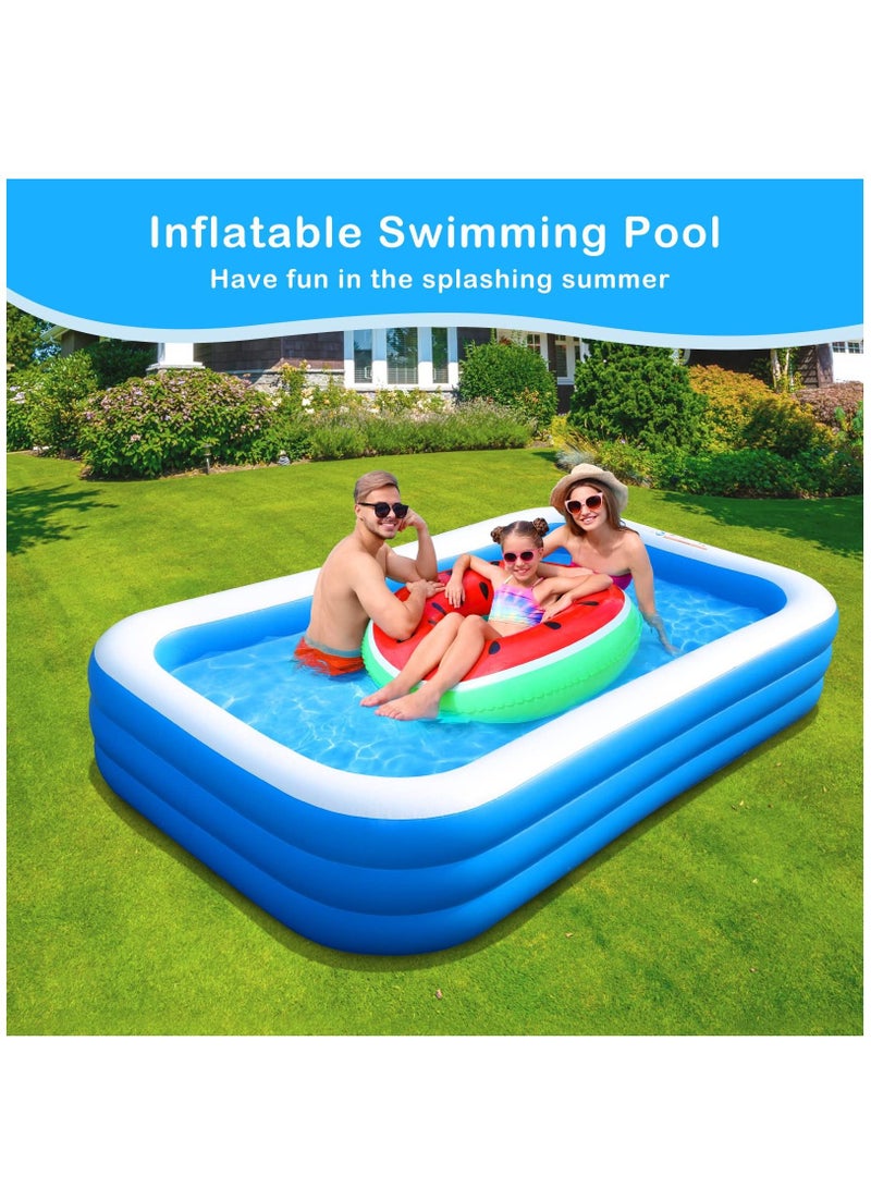 Inflatable Swimming Children's Swimming Pool Large Inflatable Swimming Pool Children's Large Rectangular Pool Blue