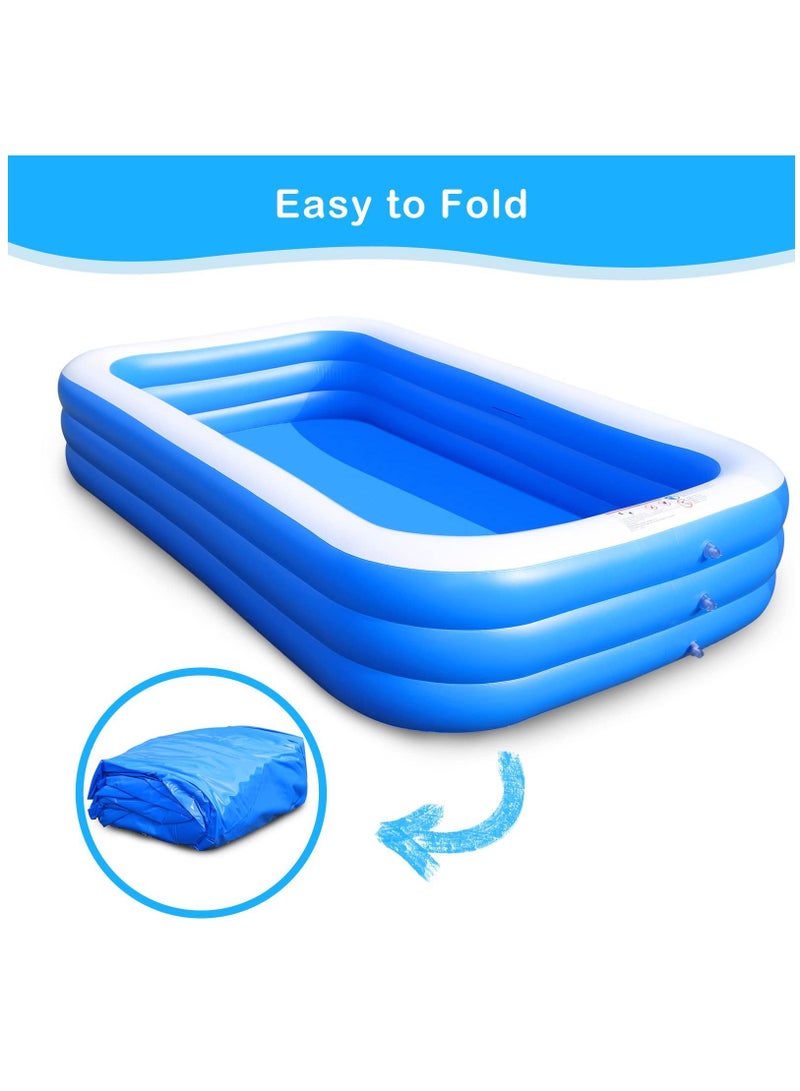 Inflatable Swimming Children's Swimming Pool Large Inflatable Swimming Pool Children's Large Rectangular Pool Blue