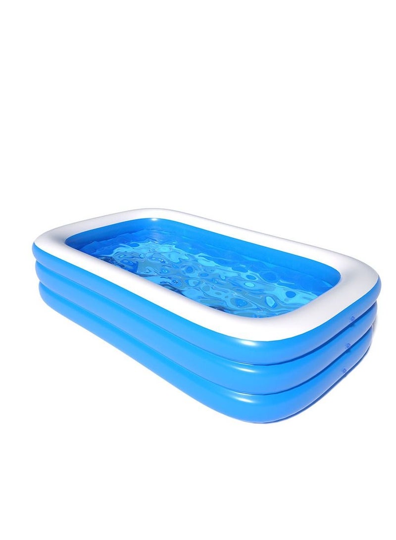 Inflatable Swimming Children's Swimming Pool Large Inflatable Swimming Pool Children's Large Rectangular Pool Blue