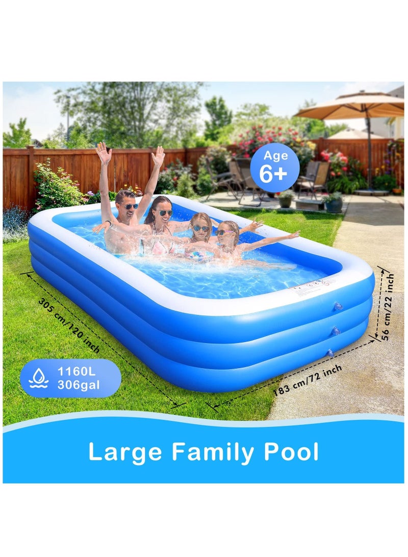 Inflatable Swimming Children's Swimming Pool Large Inflatable Swimming Pool Children's Large Rectangular Pool Blue