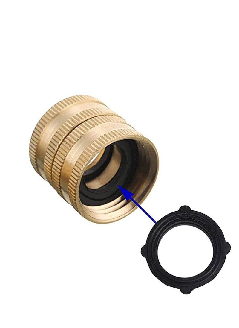 Garden Hose Adapter, 3/4 Inch Solid Brass Hose Connectors Adapters, Male to Male, Female to Female, 4-Pack with Extra 4 Washers