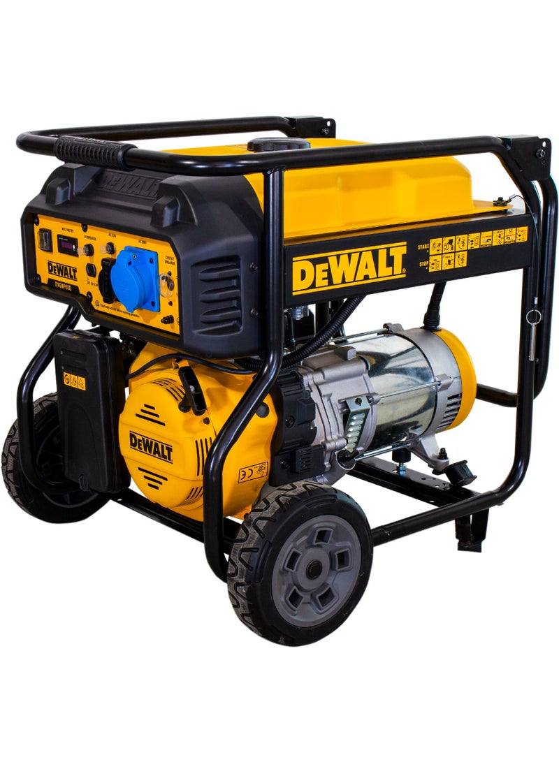 DEWALT Petrol Generator, 6000 Watts Rated Power, 28 L Fuel Tank, Electric Start, 11 Hours Run Time